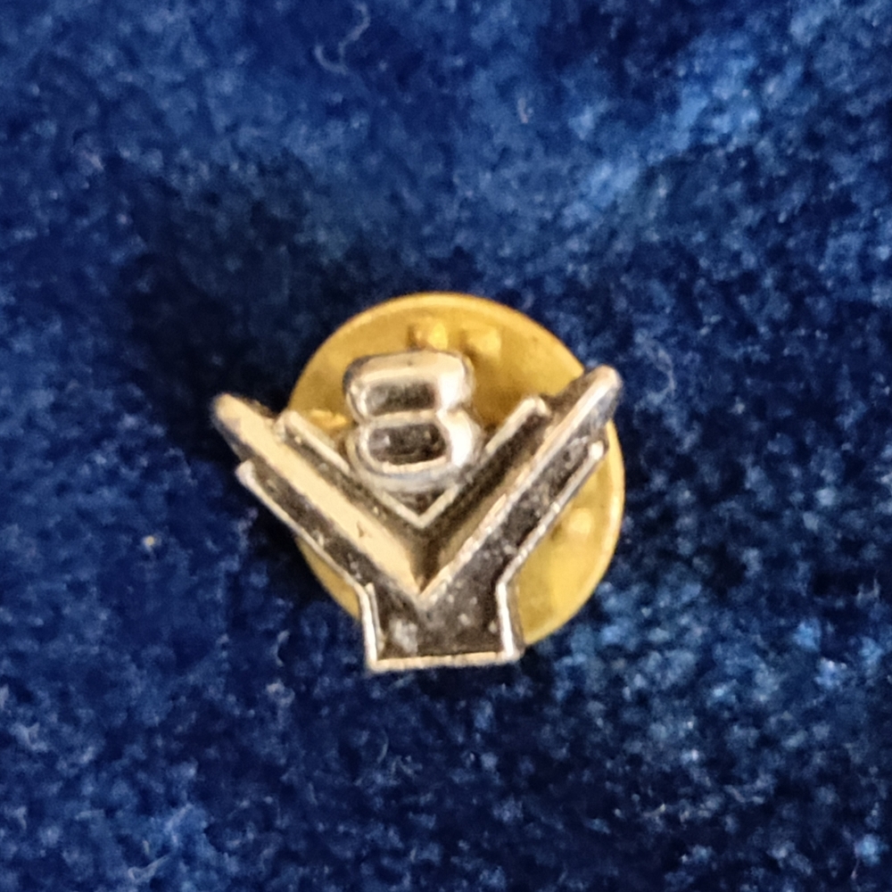 Vtg 1955-1956 Ford Thunderbird Dash Emblem Block V8 Engine Logo Lapel pin